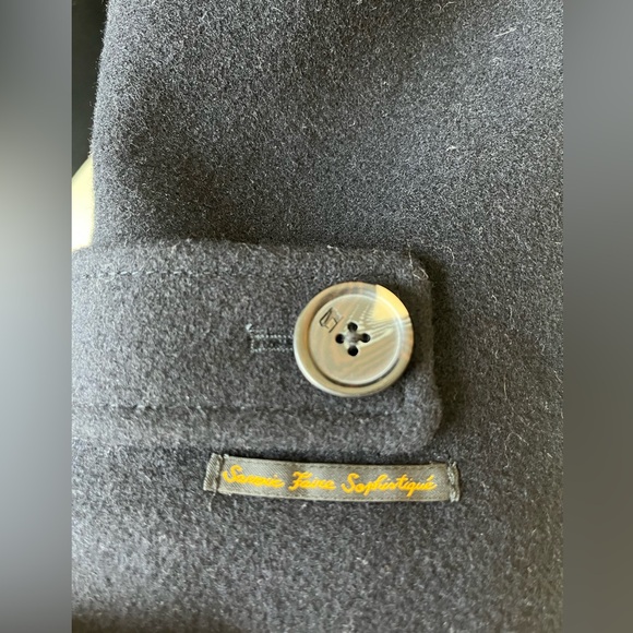 MENS Scotch & Soda Wool Blend Peacoat with Zippered Vest Enclosure - Picture 8 of 9